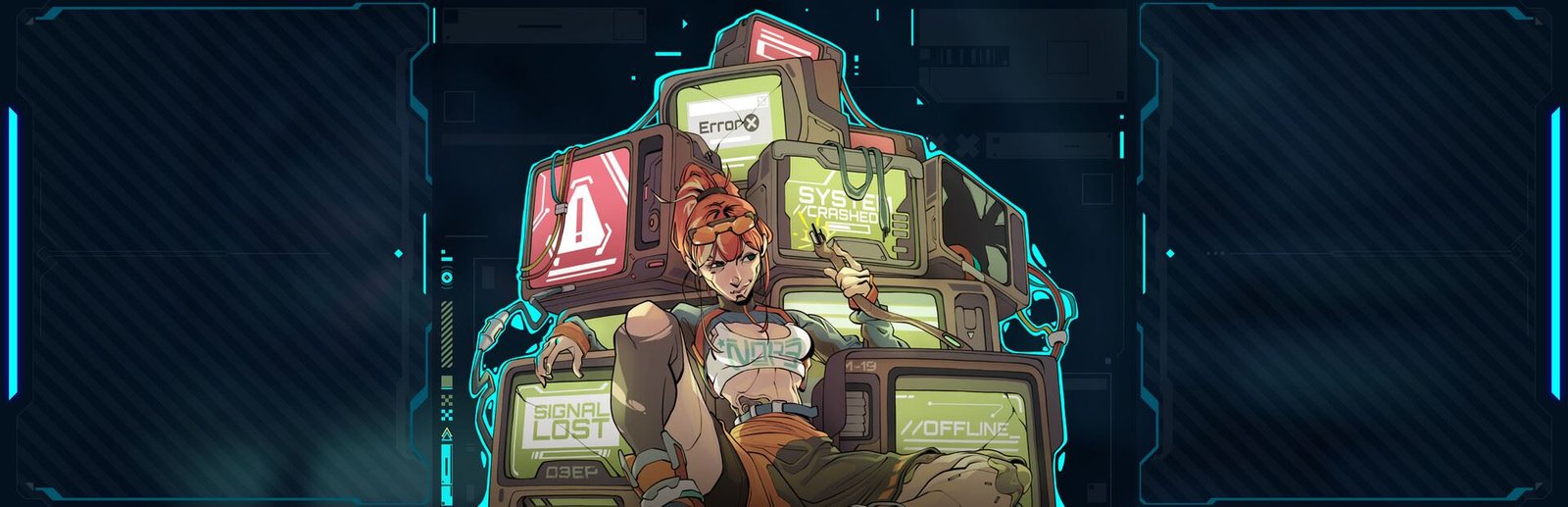 Nora, a hero from The Lost Glitches, a collectible card game by Mimunga